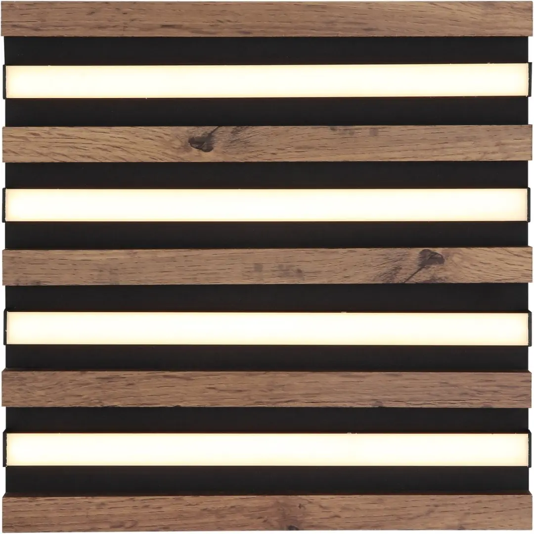 Globo Hayden LED Plafondlamp 67347D1 - 15W - Zwart Hout - afbeelding 3 van 6