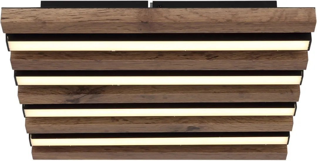 Globo Hayden LED Plafondlamp 67347D1 - 15W - Zwart Hout - afbeelding 4 van 6
