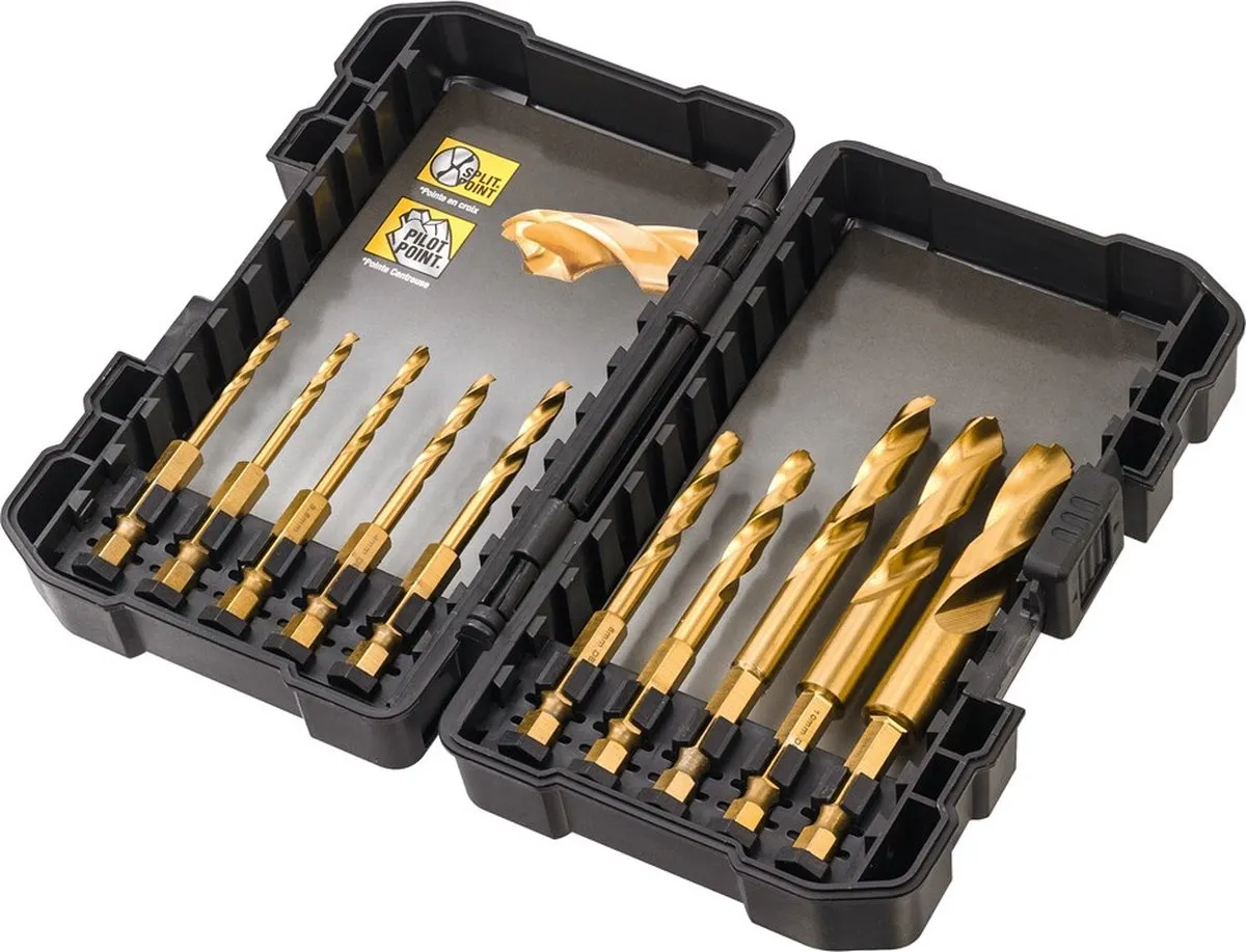 DeWalt DT50050 Metaalboren - 10-delig 3-12mm Tough Case