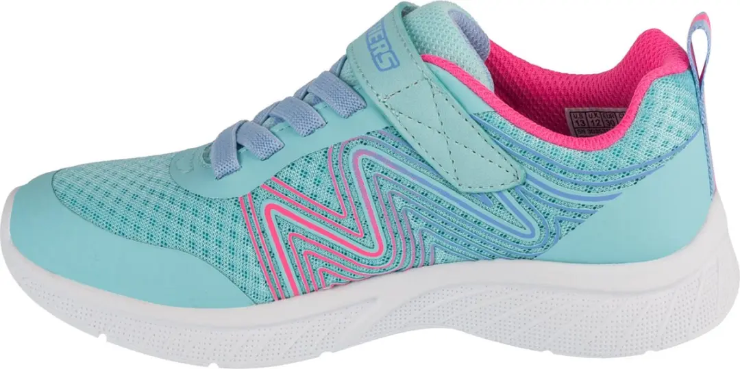 Skechers Microspec Plus Swirl Sweet Sneakers - Blauw - Maat 29 - afbeelding 2 van 5