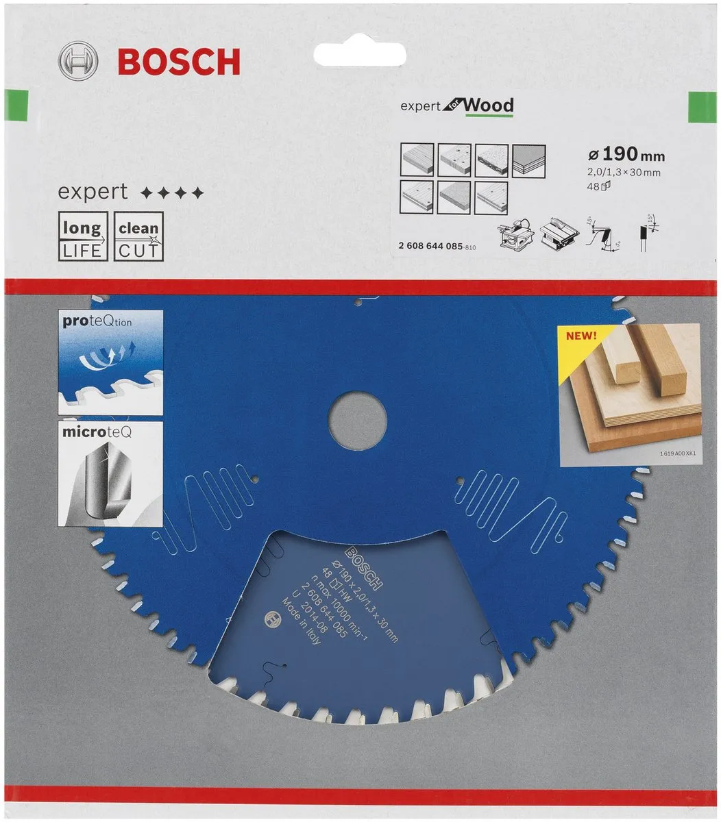Bosch Expert for Wood Cirkelzaagblad 190mm - 48 Tanden