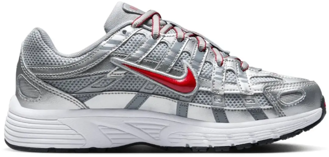 Nike P-6000 GS Sneakers - Zilver/Rood/Wit - Maat 36.5 - afbeelding 2 van 6