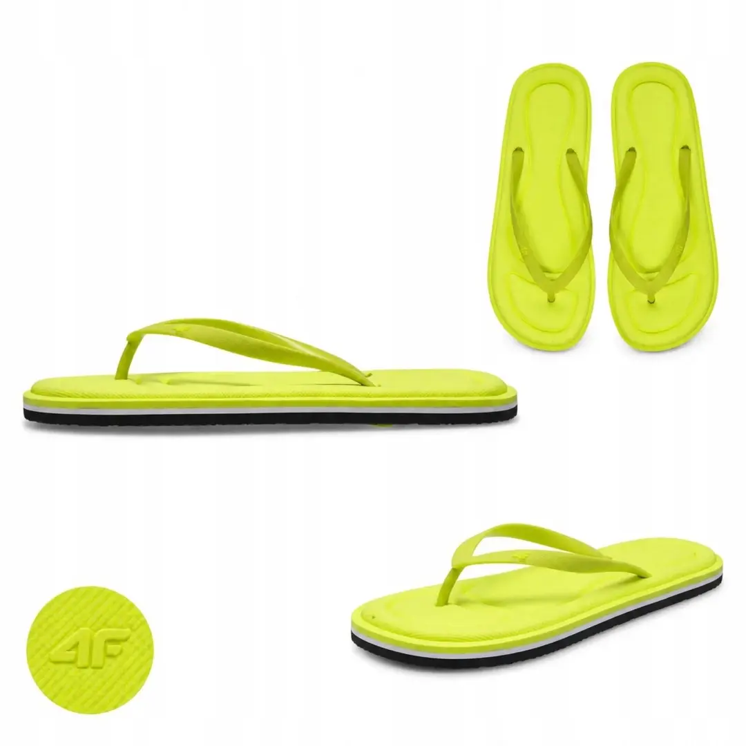 4F Dames Slippers Geel