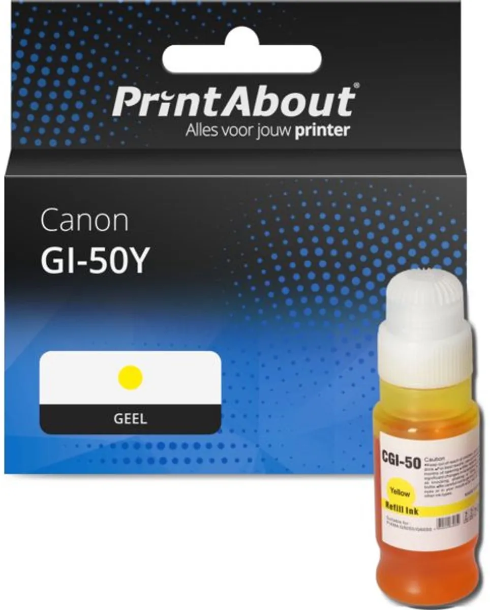 PrintAbout GI-50Y Inktcartridge Geel