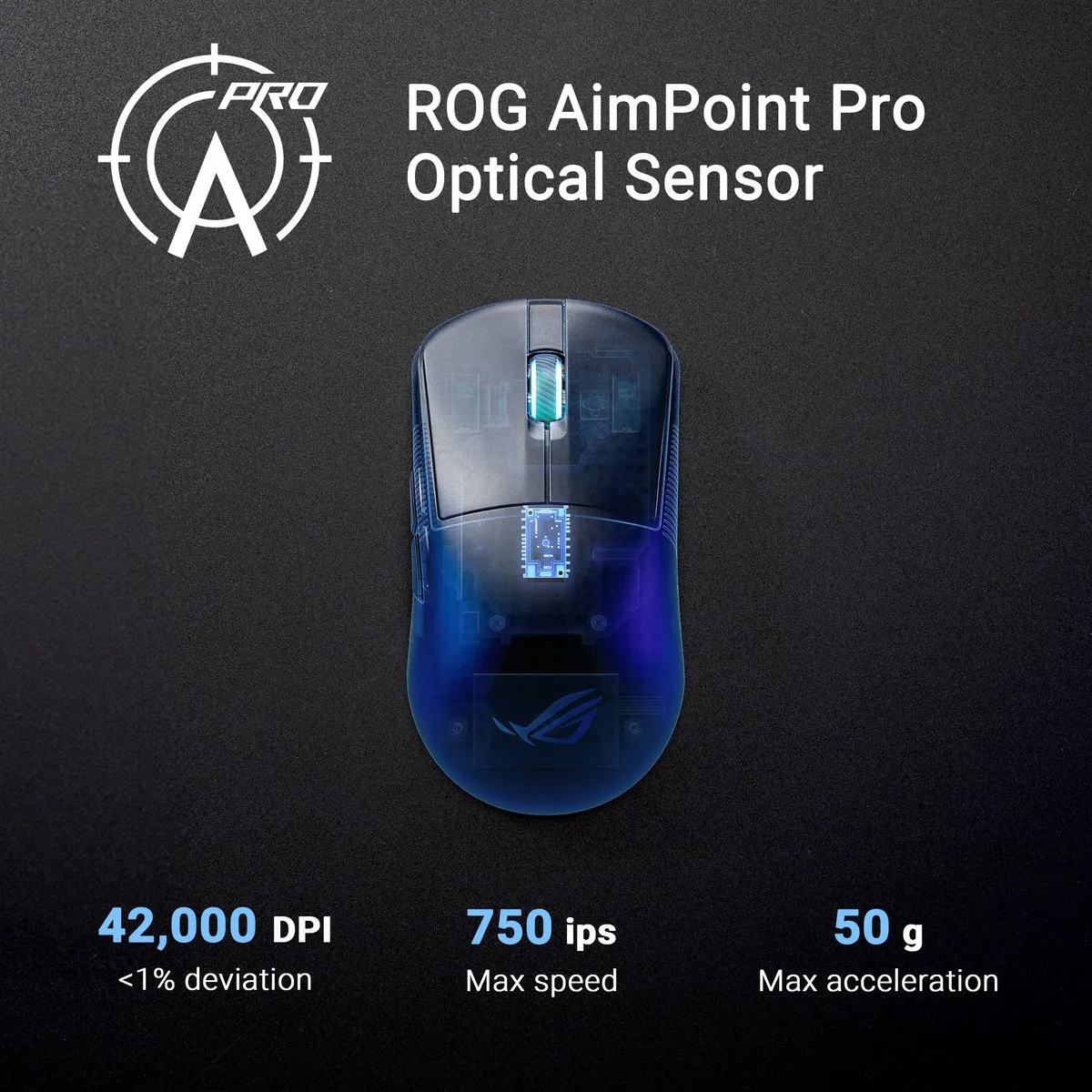 ASUS ROG Harpe Ace Mini Muis 90MP03Z0-BMUA00 - 42000 DPI - Bedraad & draadloos