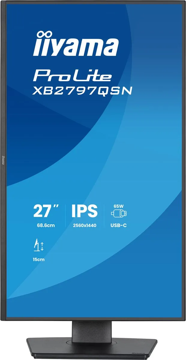 iiyama ProLite XB2797HSN-B1 27 inch Monitor - Full HD IPS - USB-C Dock
