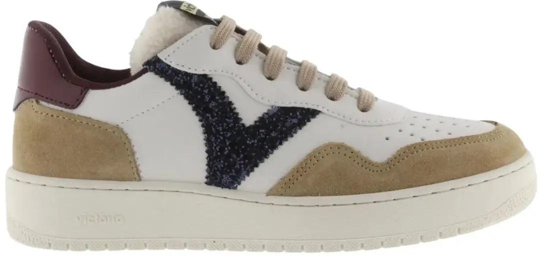 Schoenen met gescheurde lederen look en glitters voor dames Victoria Madrid