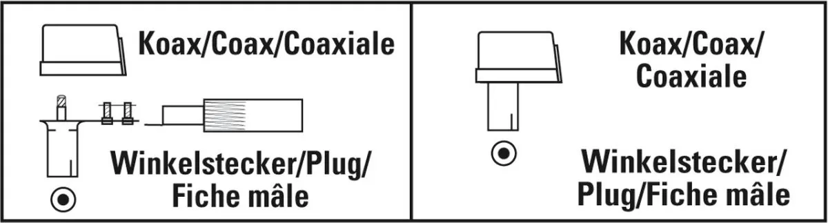 Hama Coax-hoek Antennestekker - Wit
