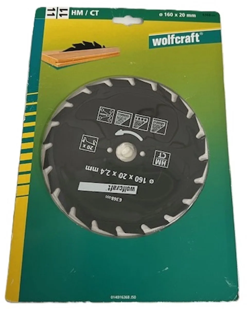 Wolfcraft 6368000 Handcirkelzaagblad HM 160mm - Hout