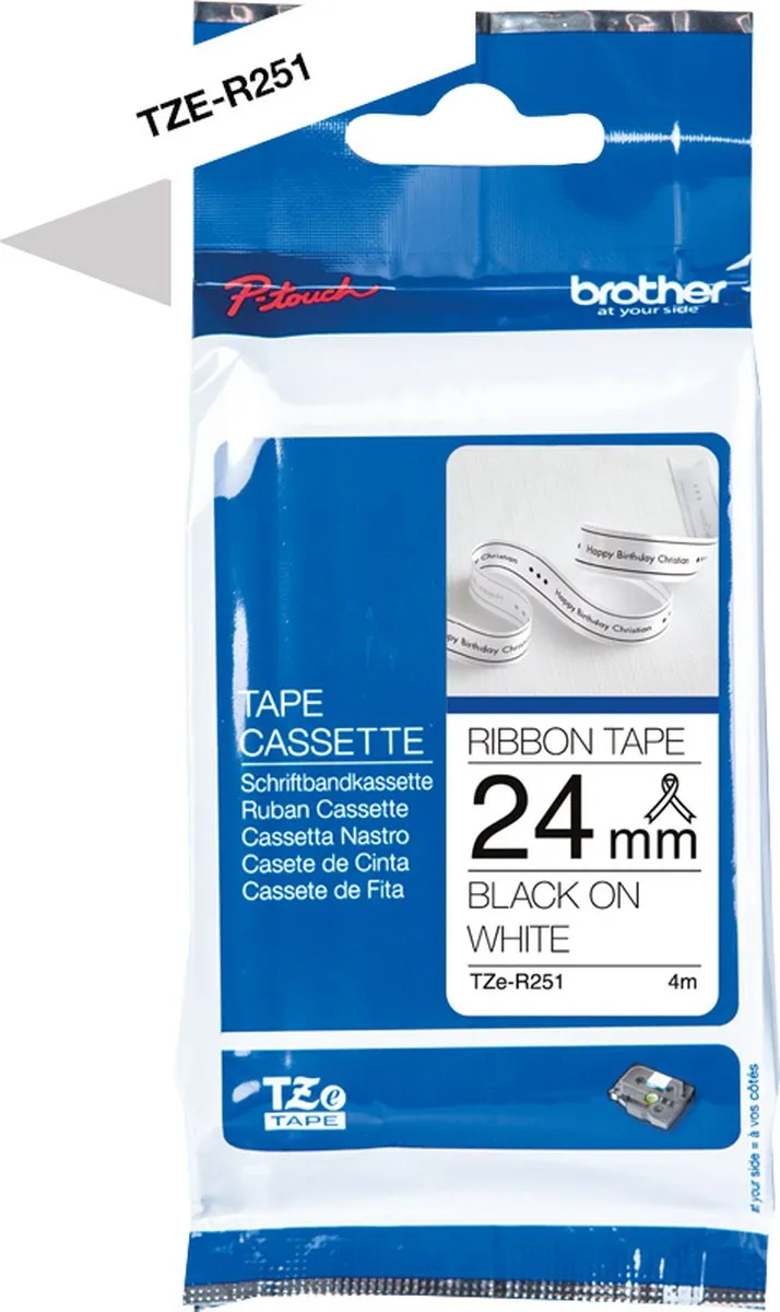 Brother TZE-R251 Printerlint - Zwart
