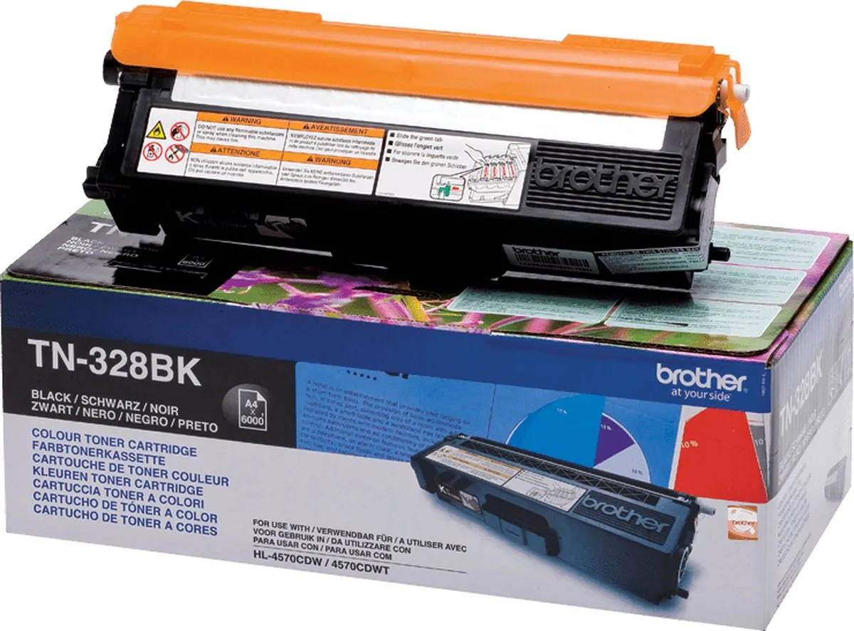Brother TN-328BK Tonercartridge - 6.000 Pagina's
