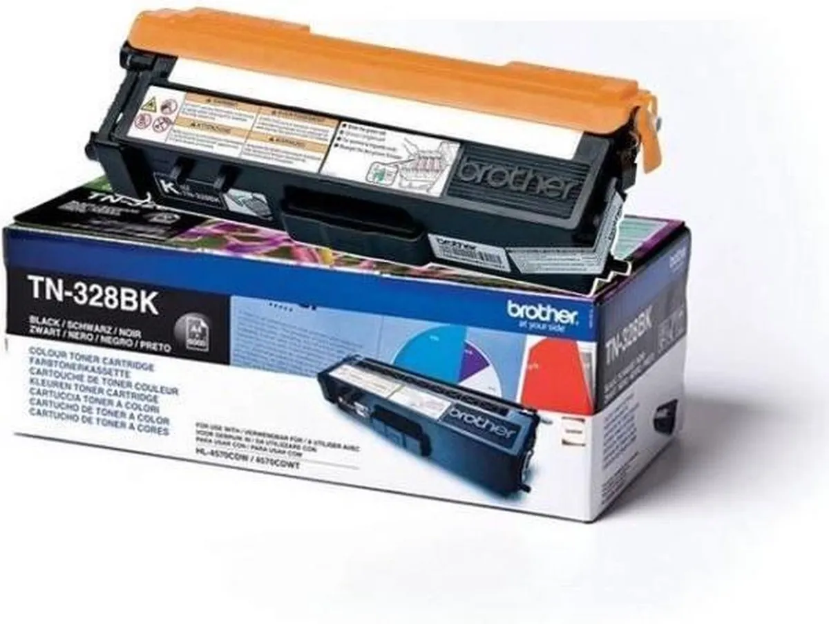Brother TN-328BK Tonercartridge - 6.000 Pagina's