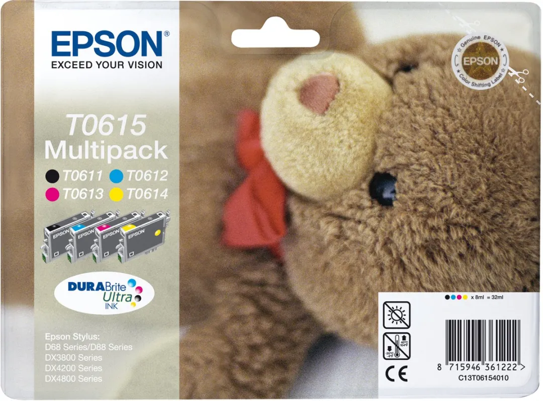 Epson T0615 Inktcartridge - 4 Kleuren 32ml