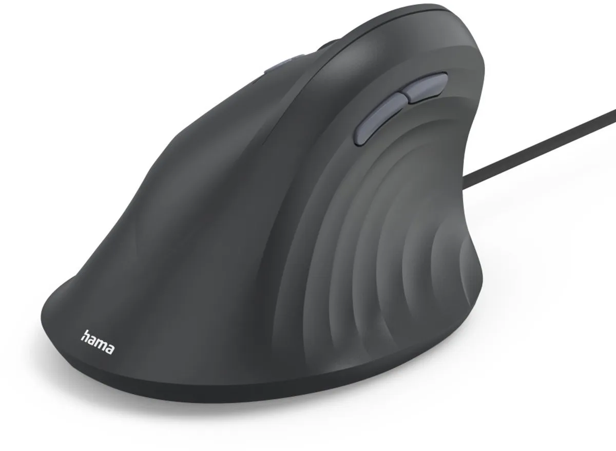 Hama ECM-500Li - Optische bedrade muis - 7 knoppen - Ergonomisch - Stil - voor linkshandig gebruik - Zwart