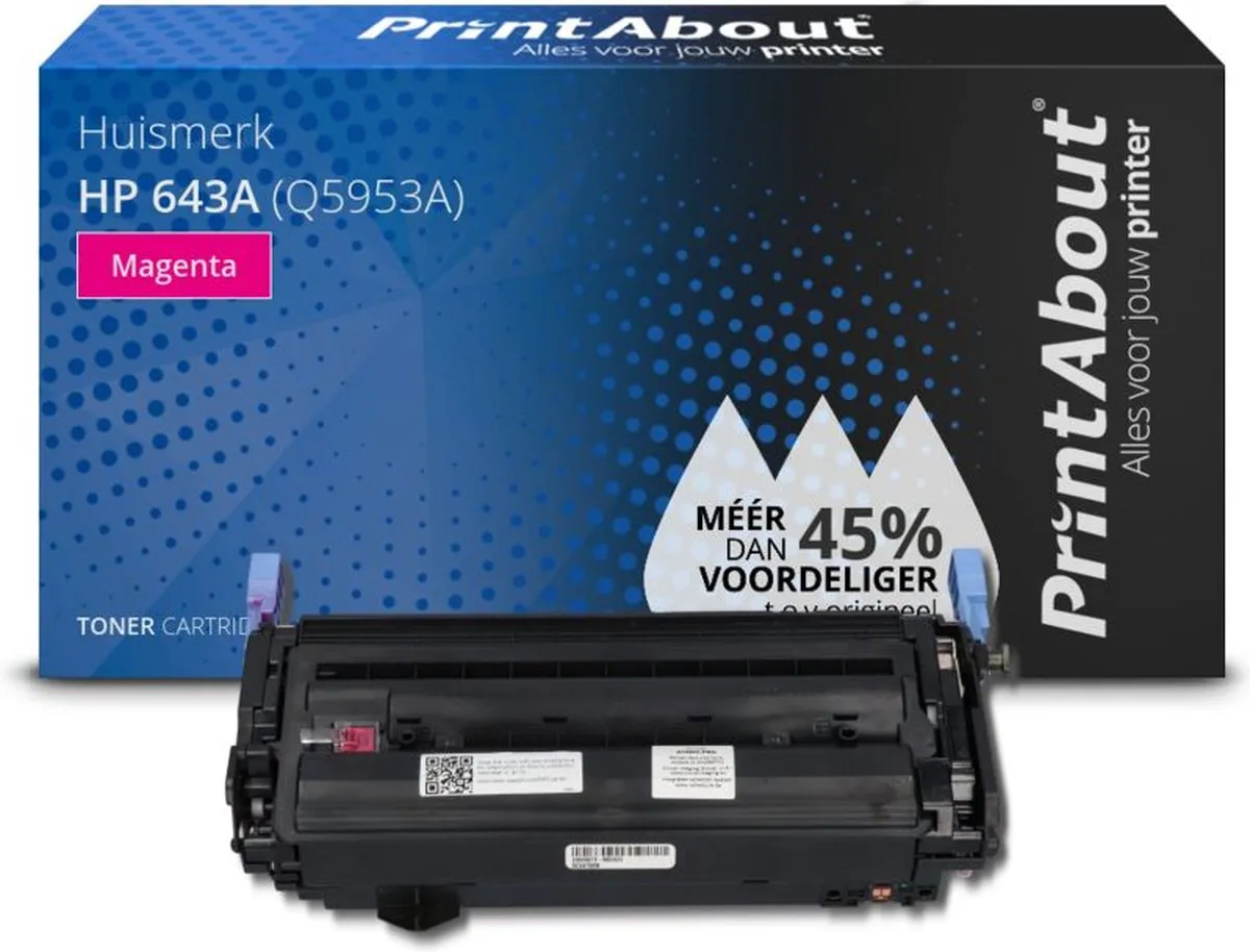PrintAbout HP 643A Q5953A Toner Magenta - 45.500 pagina's