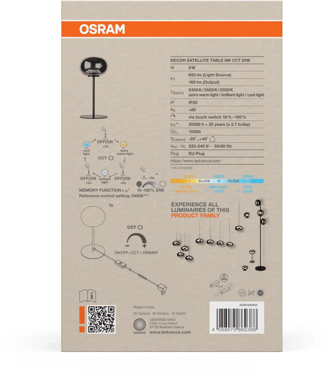 OSRAM Decor Satellite Tafellamp 8W