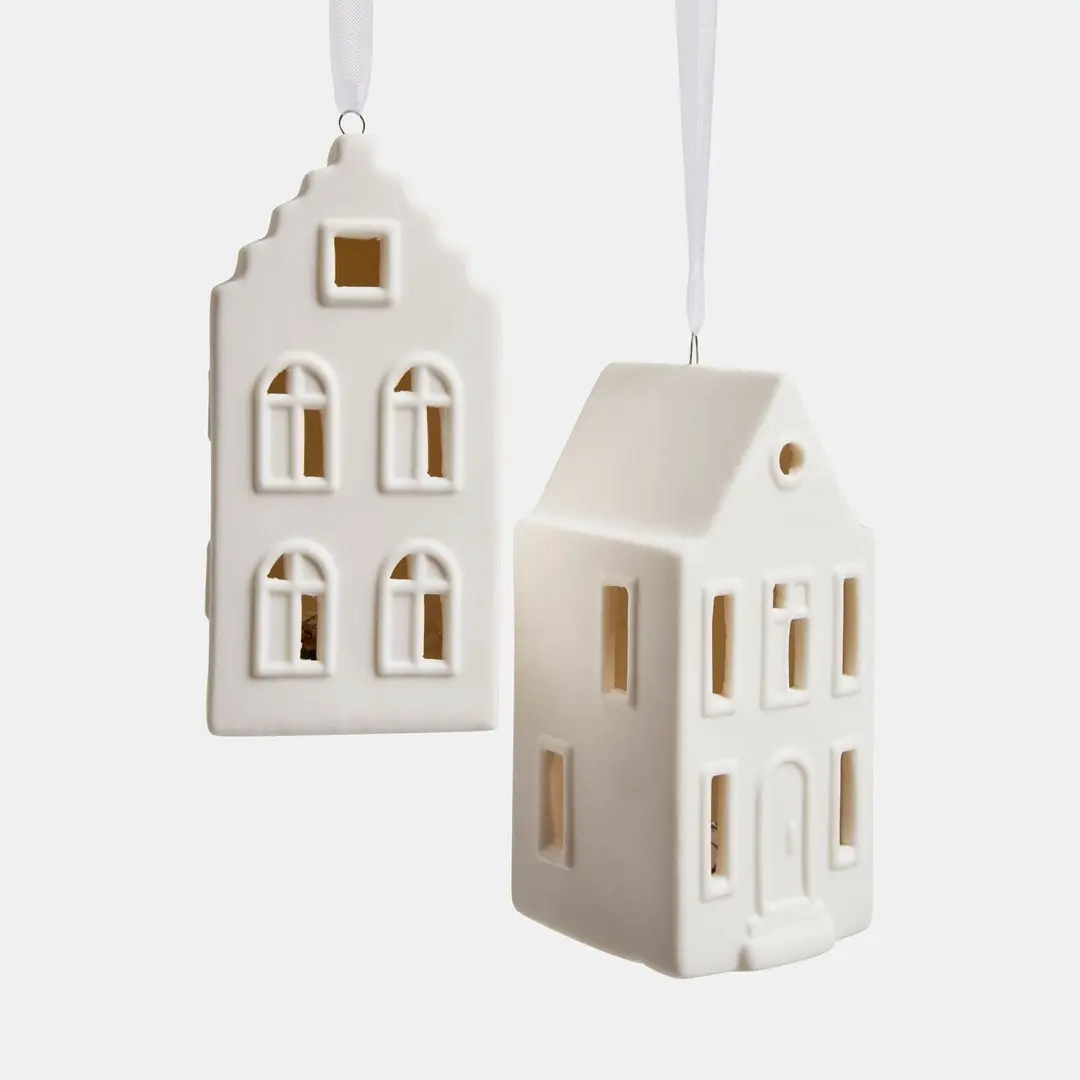 Loberon Cirella Ledhanger Set van 3 - Wit - afbeelding 4 van 6