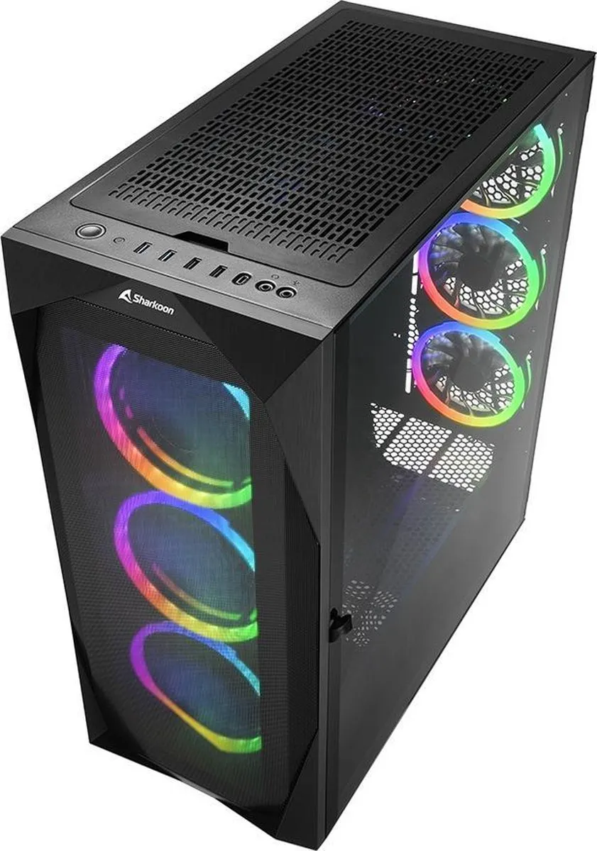 Sharkoon ATX Semi-tower Box 4044951032129 - Zwart