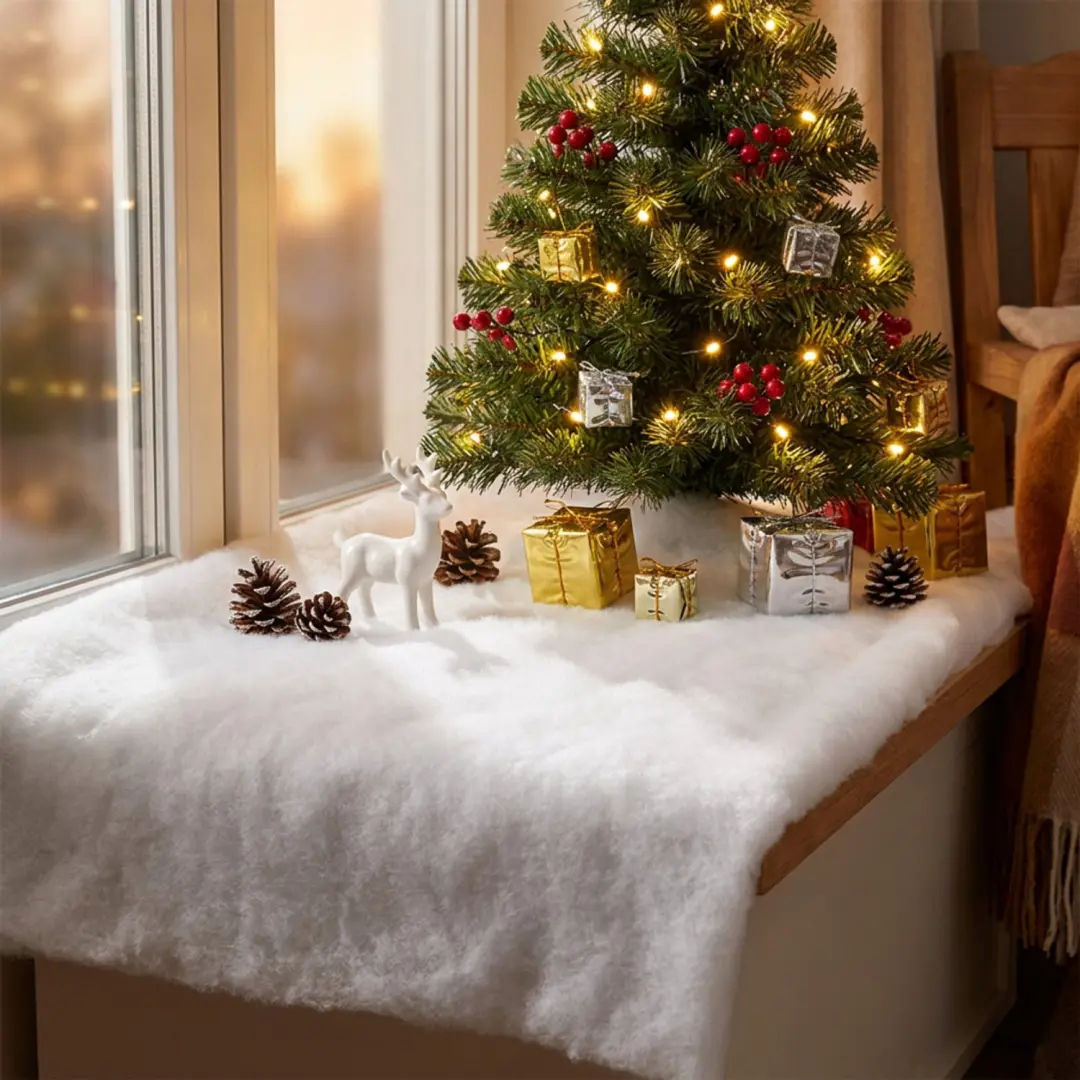 Kaemingk Sneeuwdeken Polyester 50x200cm - Wit - afbeelding 3 van 6