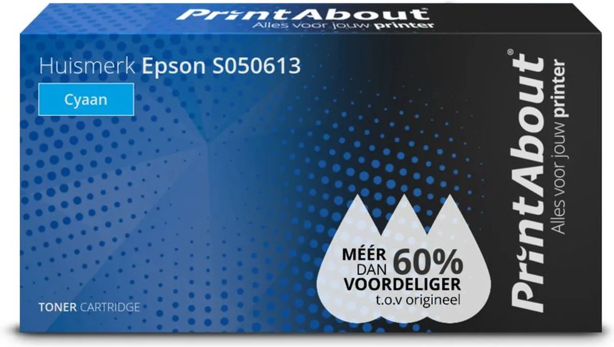 PrintAbout S050613-PA Toner Cyaan - 1.600 Pagina's