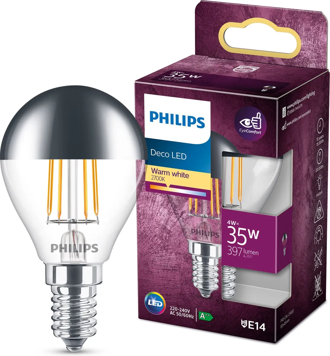 Philips LED Kogellamp Modern 35W E14