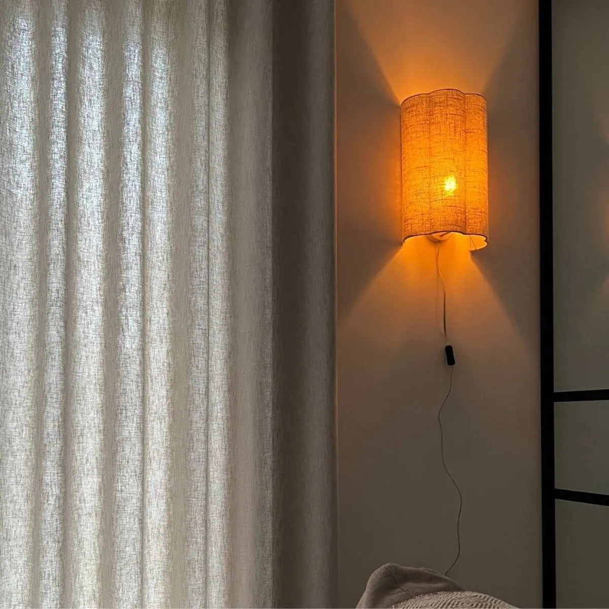 Light & Living Wandlamp Fringe 40cm - Naturel