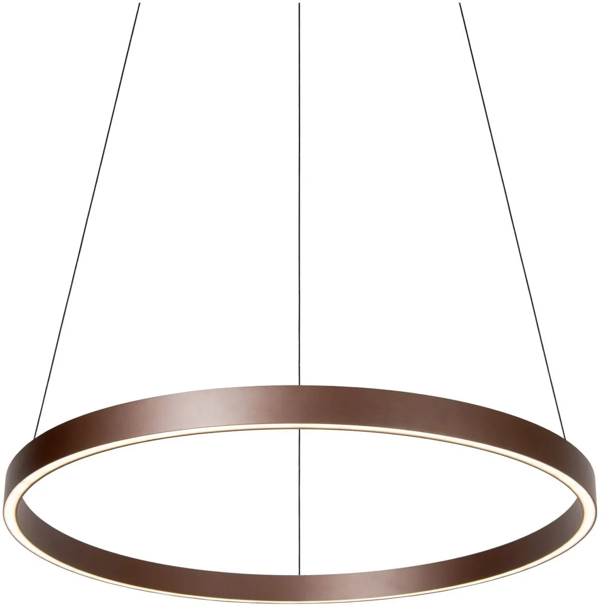 Lucide Liane Hanglamp Ø80cm - 2x36W LED Dimbaar CCT - Roestbruin