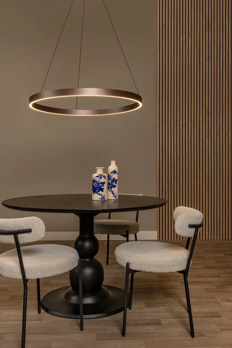 Lucide Liane Hanglamp Ø80cm - 2x36W LED Dimbaar CCT - Roestbruin