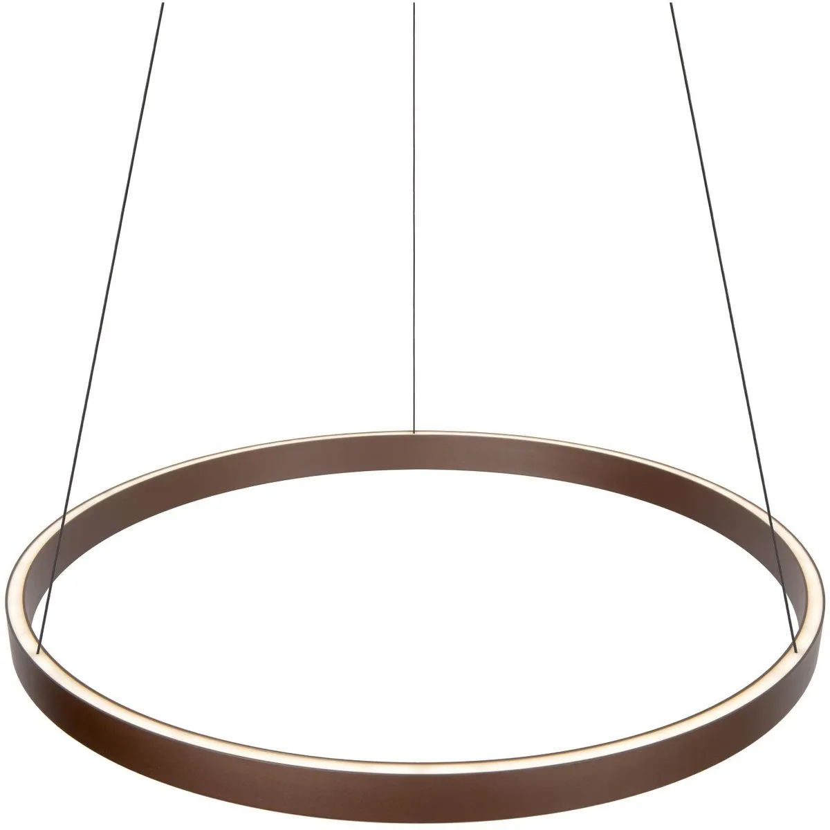 Lucide Liane Hanglamp Ø80cm - 2x36W LED Dimbaar CCT - Roestbruin