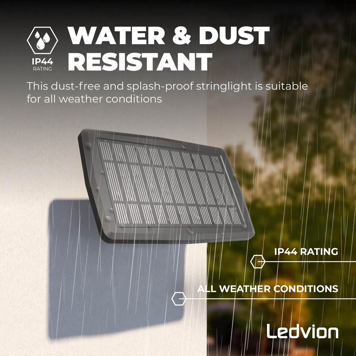 LEDVION Lichtsnoer Solar 16.5m - 50 LED 2700K IP44