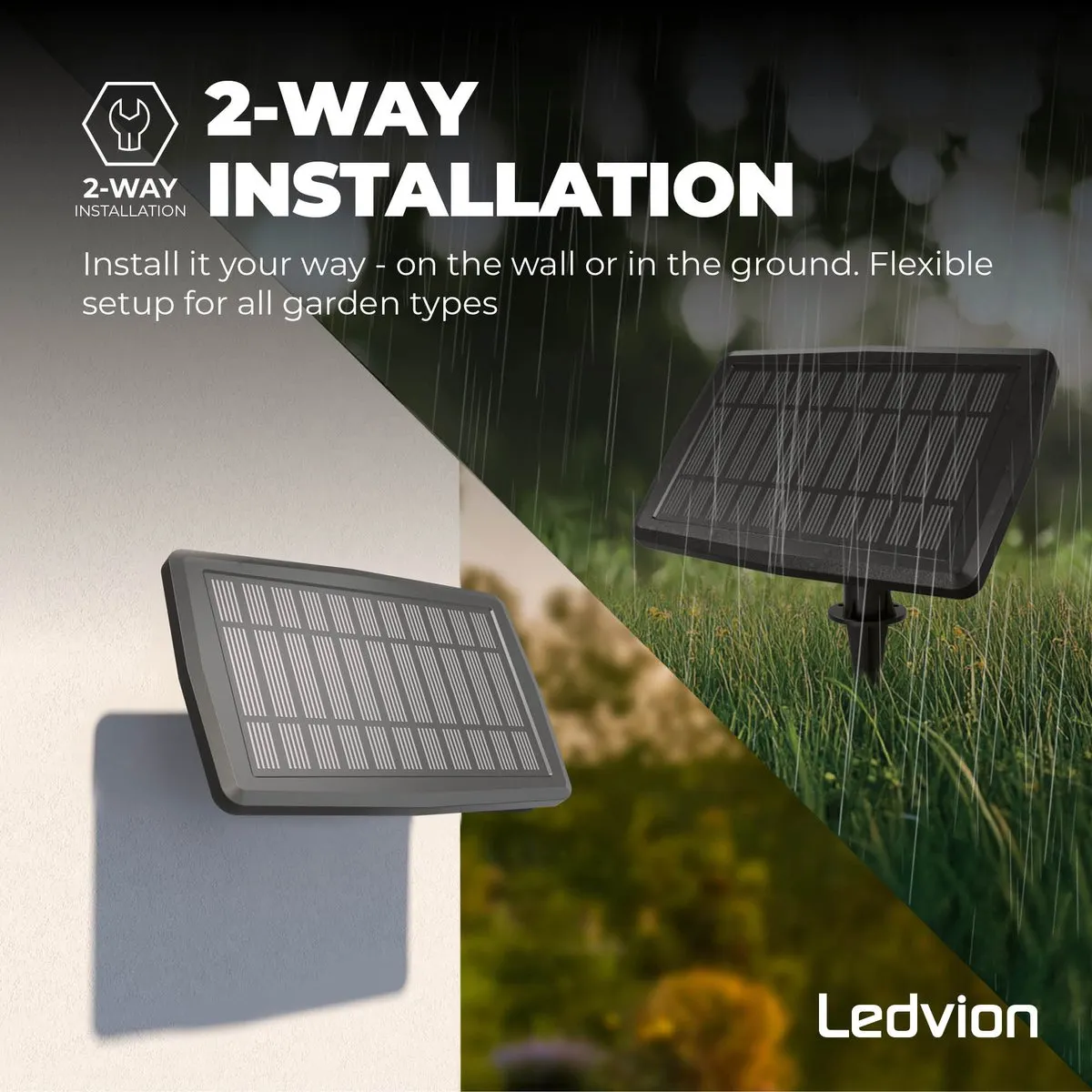LEDVION Lichtsnoer Solar 16.5m - 50 LED 2700K IP44