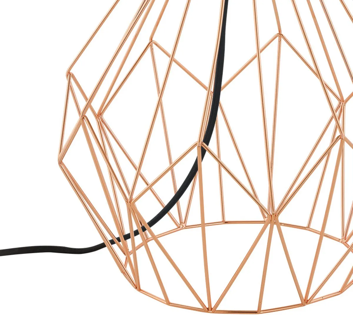 Eglo Pedregal 1 Tafellamp - Ø350mm Koper/Zwart