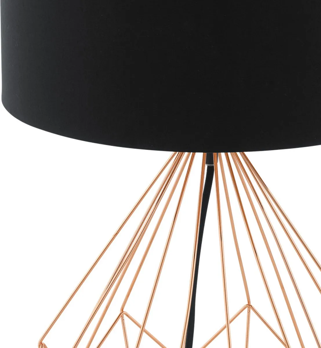 Eglo Pedregal 1 Tafellamp - Ø350mm Koper/Zwart