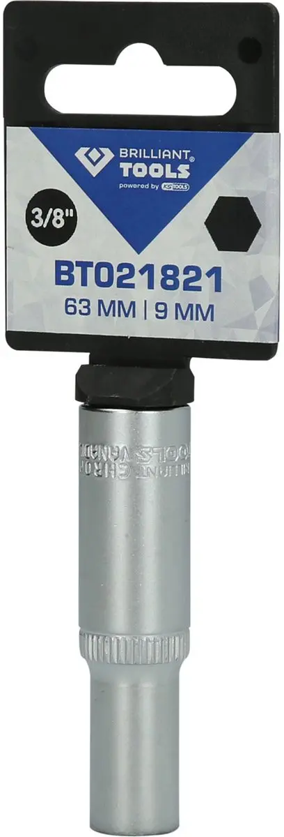 Brilliant Tools BT021821 Dopsleutel 9mm - 3/8" Lang - afbeelding 3 van 4