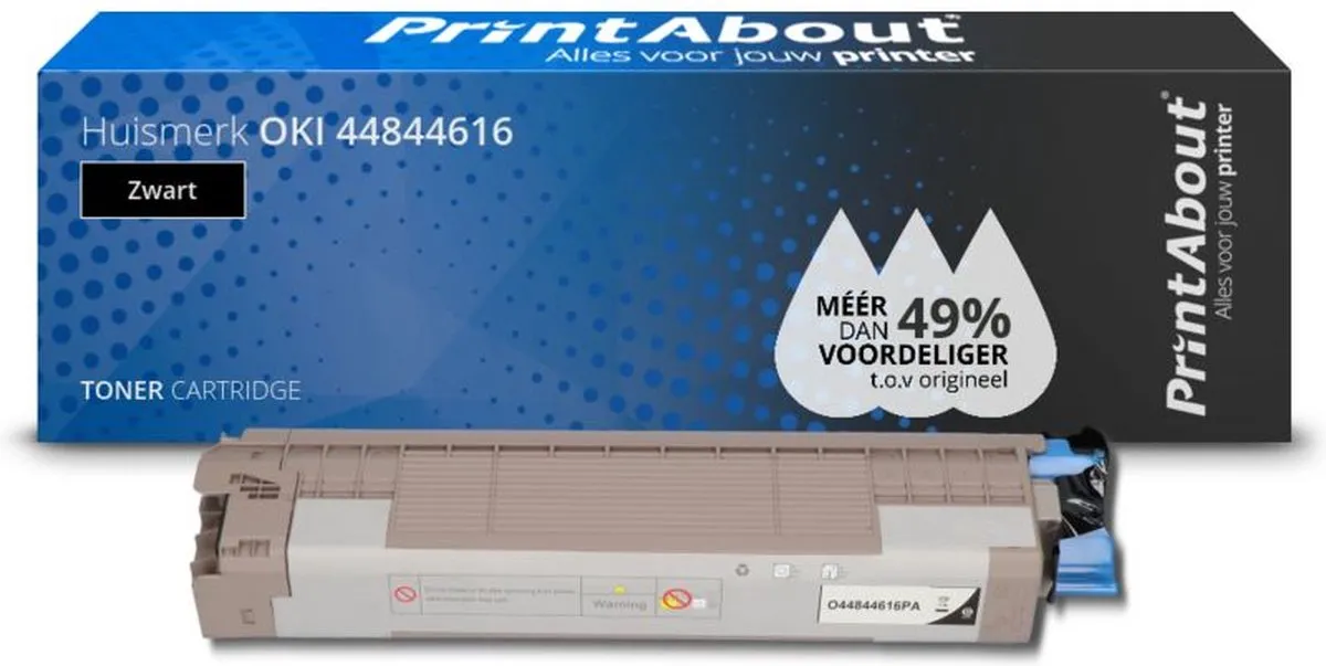 PrintAbout OKI 44844616-PA Toner - Zwart