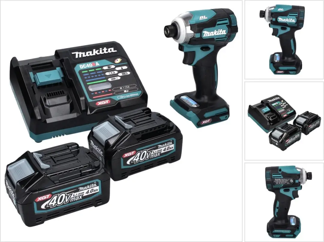 Makita TD 001 GM2 accu-slagmoersleutel 40 V 220 Nm 1/4" XGT Brushless + 2x accu