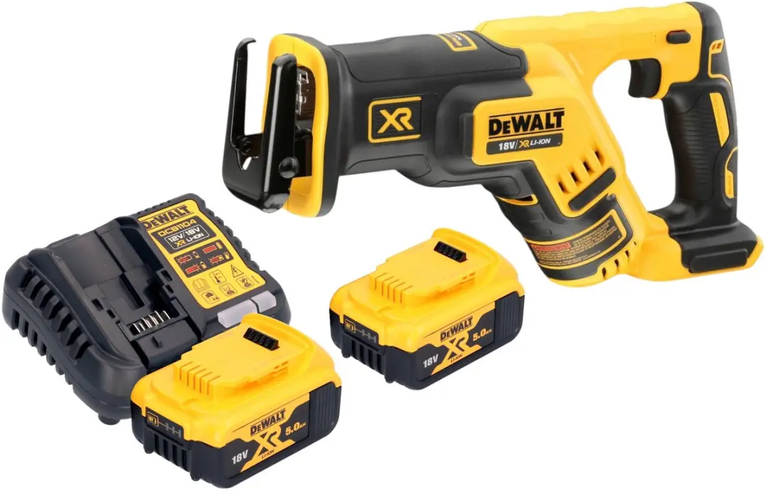 DeWalt DCS 367 P2 accu-wip reciprozaag 18 V borstelloos + 2x accu 5.0 Ah + lader