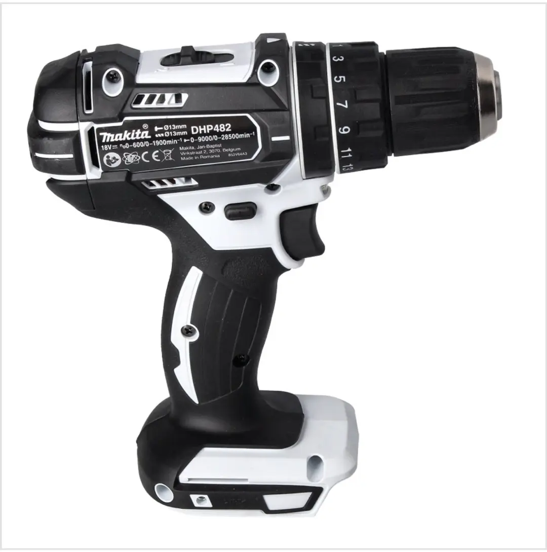 Makita DHP482ZW Accu-Slagboormachine 18V - Wit - afbeelding 5 van 5