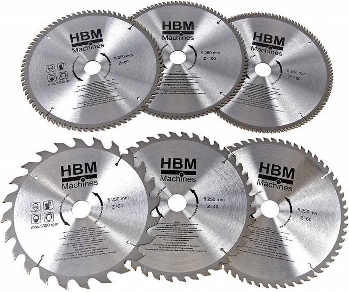 HBM HM Cirkelzaagblad 250mm 40 Tanden