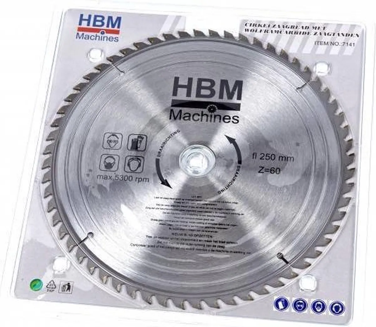 HBM HM Cirkelzaagblad 250mm 40 Tanden - Hout