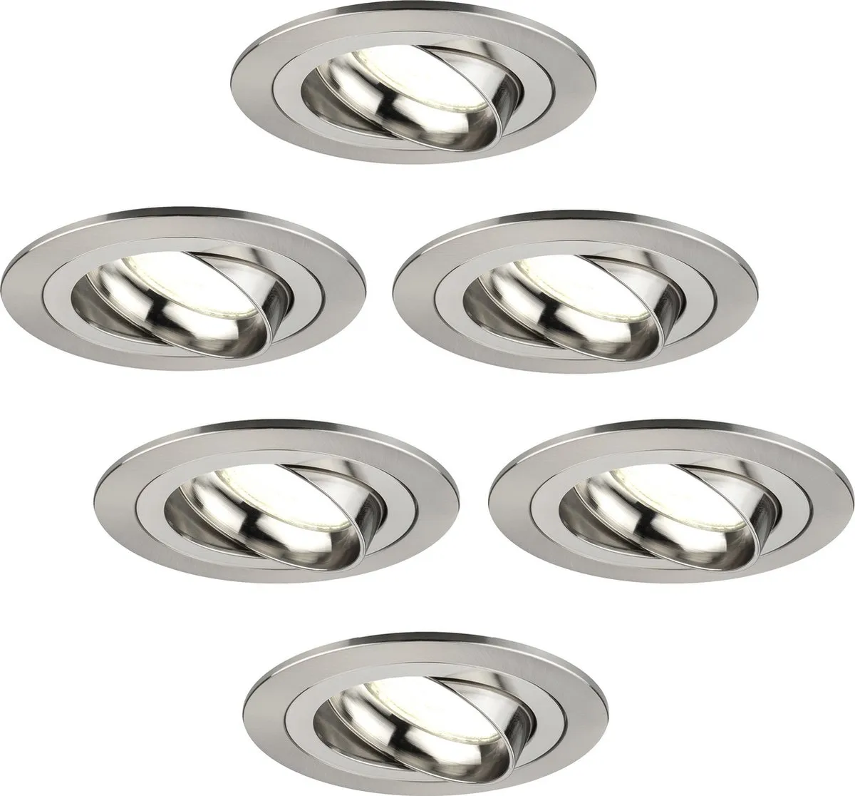 Ledvion 6X LED Inbouwspot Tokyo RVS