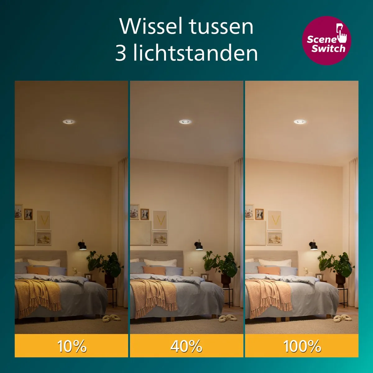 Philips LED Cilantro Inbouwspot SceneSwitch 5W - 3 Stuks