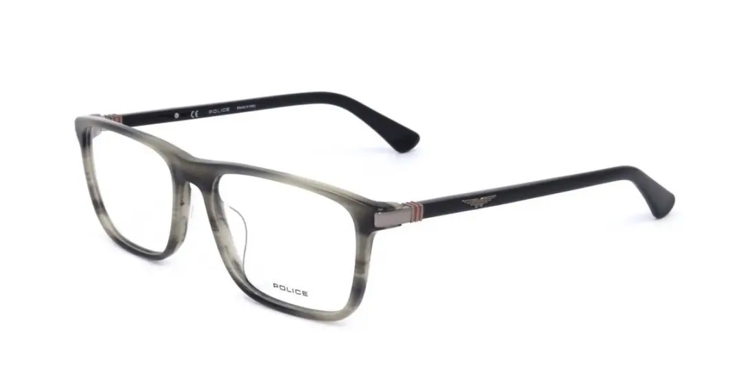 Police VPLD97M Striped grey havana 54/16/145 MAN Brilmonturen
