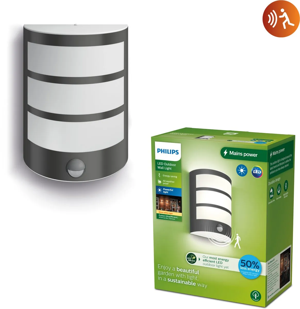 Philips Python Wandlamp 3,8W