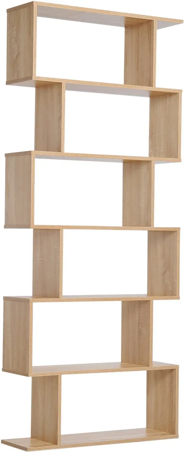 HOMCOM-Boekenplank-Hout-80x23x192cm-Beige