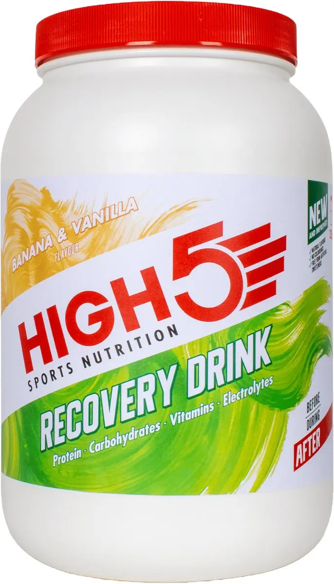High5 Recovery Drink Banaan Vanille - 1600g - afbeelding 2 van 2