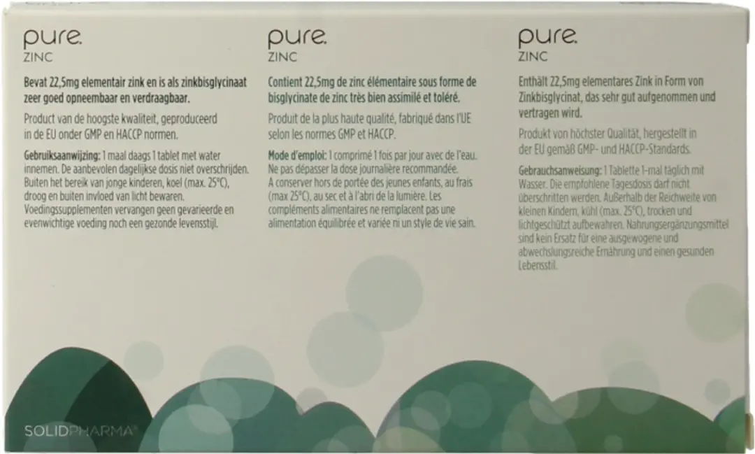 Pure Zinc 60 Tabletten - afbeelding 2 van 6