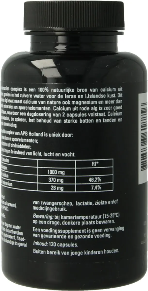 APB Holland Zuiver Calcium Natuurlijk Complex 500mg - 120 Capsules - afbeelding 4 van 4