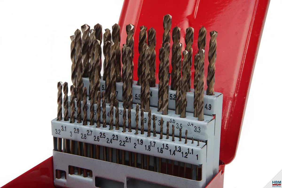 HBM 5.9mm HSS Cobalt Borenset - 5% Cobalt - Metaal