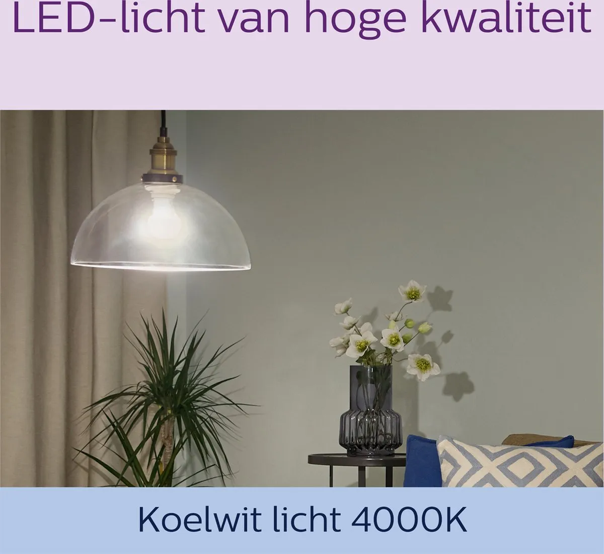 Philips LED Lamp Transparant 7W E27 Koelwit - 2 Stuks